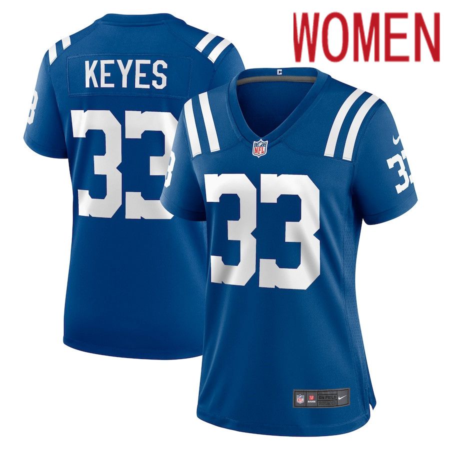 Women Indianapolis Colts #33 BoPete Keyes Nike Royal Team Game NFL Jersey